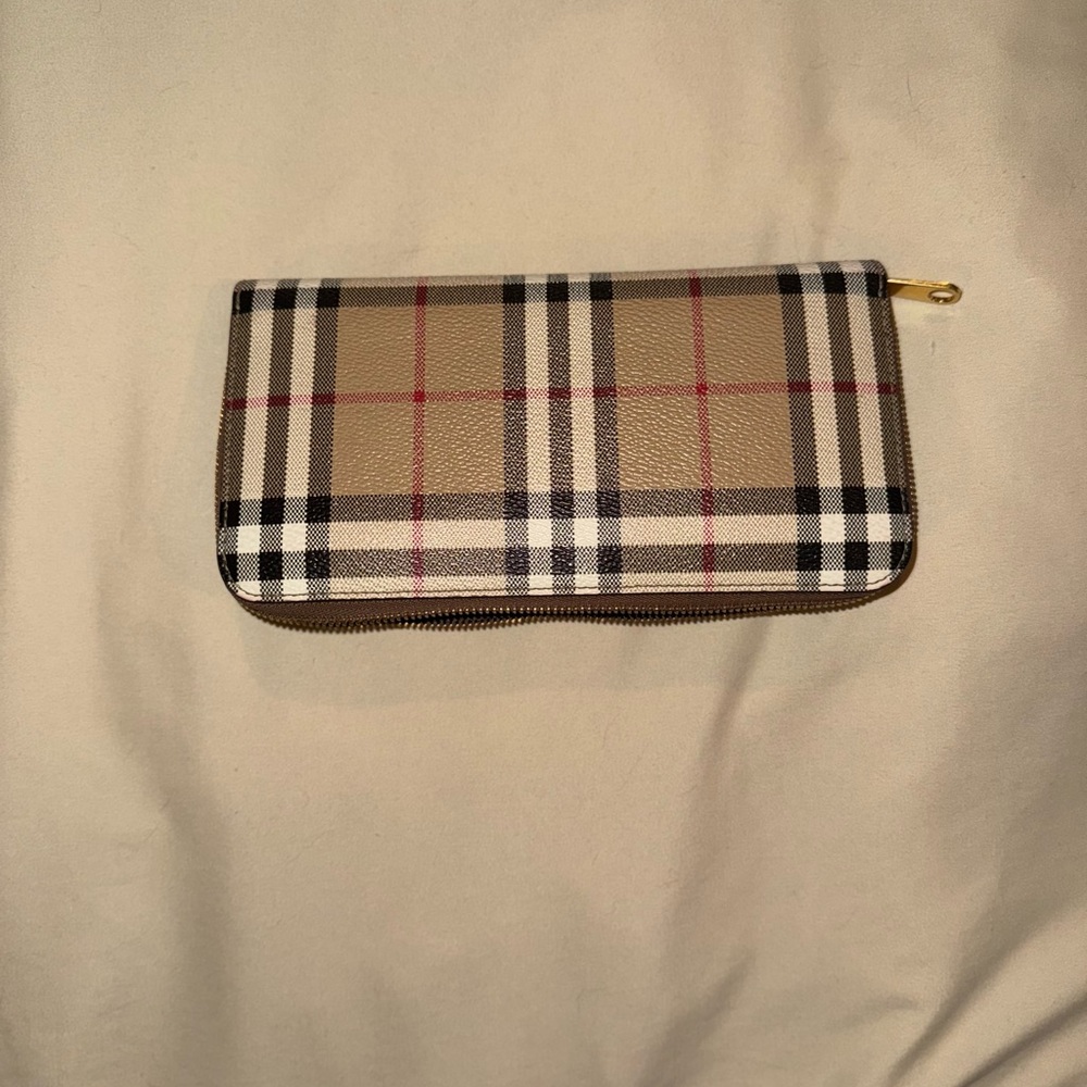 Burberry Check Zip Wallet